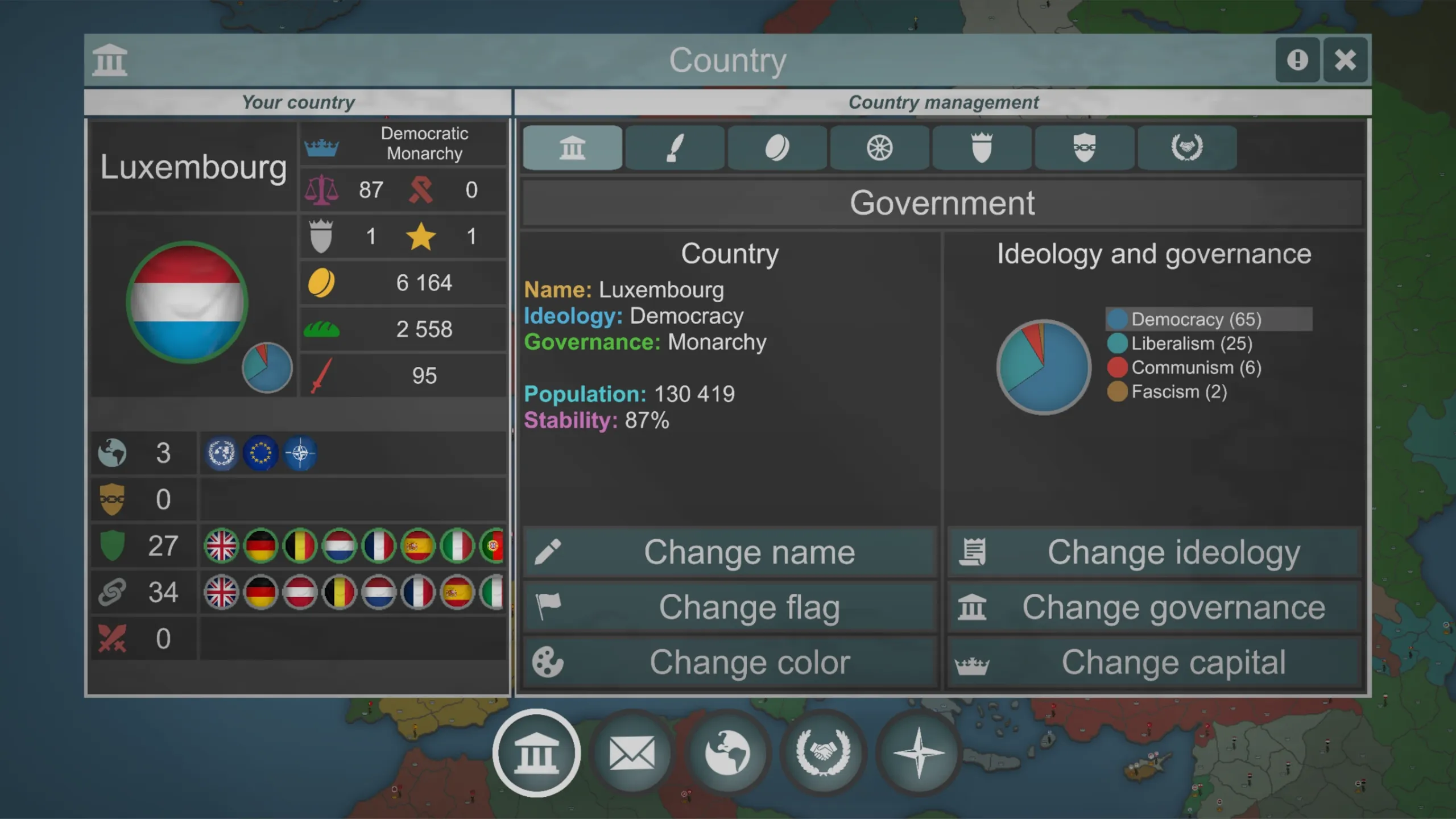 Spiel-Screenshot 1: Kartenansicht